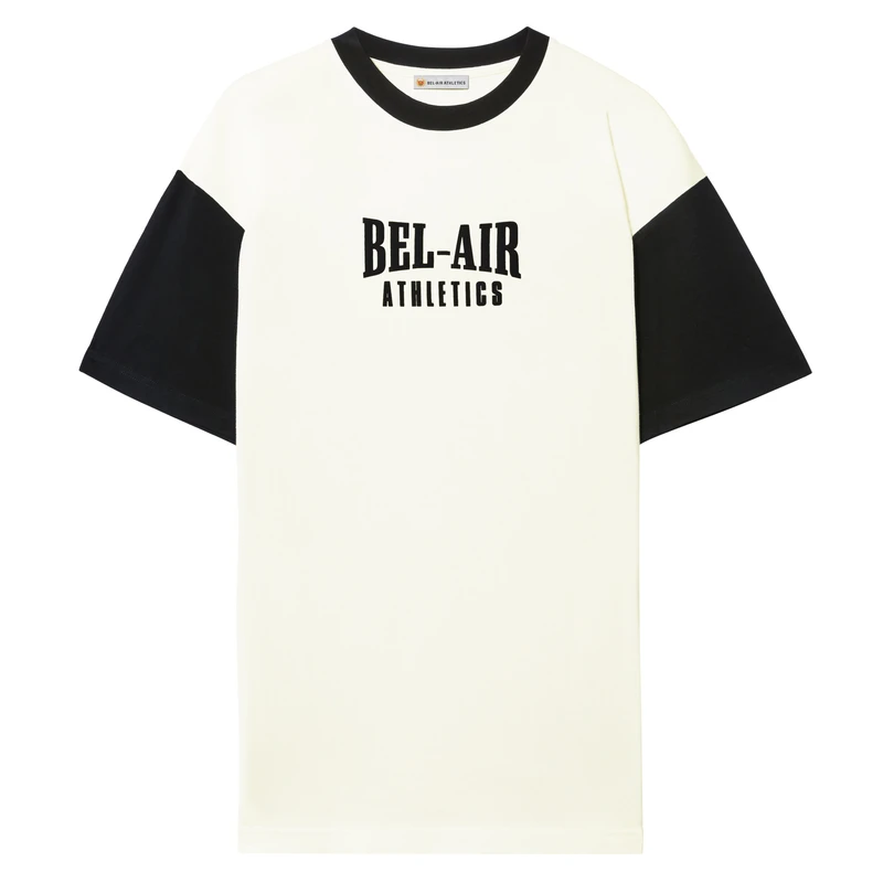 Puff print logo tshirt - Colorblock Notebook White/Vintage Black