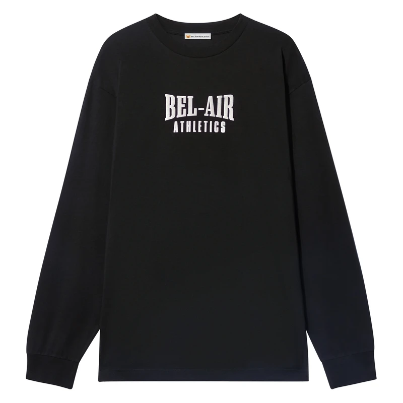 Puff print logo LS tshirt - VINTAGE BLACK