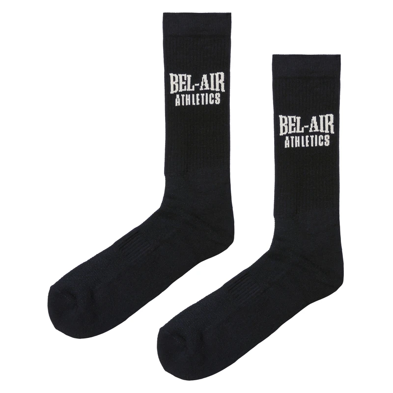 Bel Air Athletics Socks - Vintage black with Chalk White jacquard